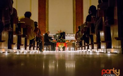 Musik bei Kerzenschein. Konzert bei Kerzenschein in der Festung Oradea.