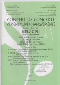 2011. december 15., csütörtök Filharmóniai koncertműsor füzet